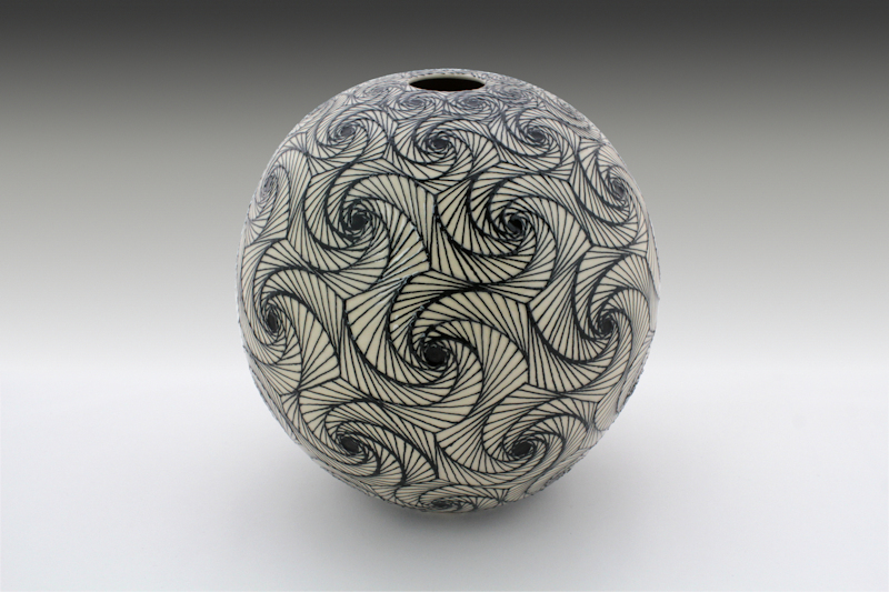 HW Designs - Geometric Web, 7inch Spherical Vase